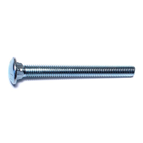 Midwest Fastener 7/16"-14 x 4-1/2" Zinc Plated Grade 2 / A307 Steel Coarse Thread Carriage Bolts 25PK 01129